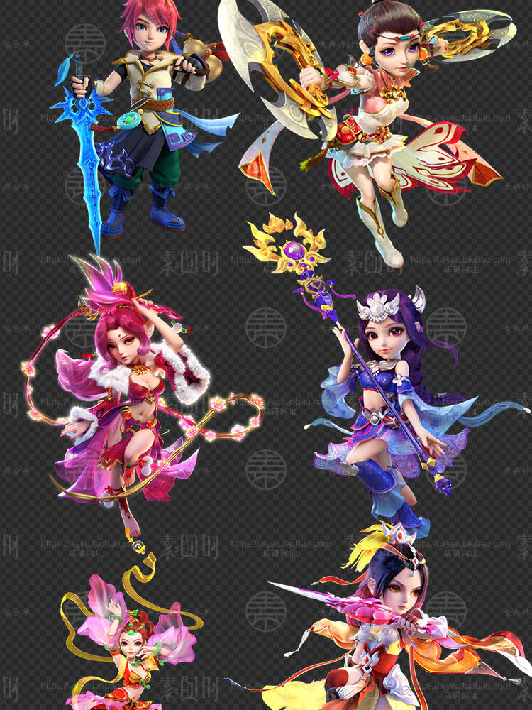 游戏美术资源梦幻西游UI界面图标技能场景角色美术资源素材参考