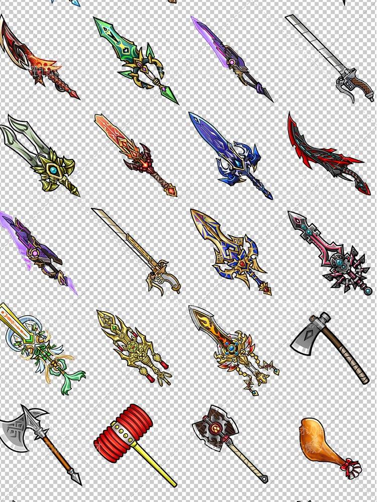 1000多枚日韩Q版手游 道具 套装 成套 武器 超大装备物品 图标