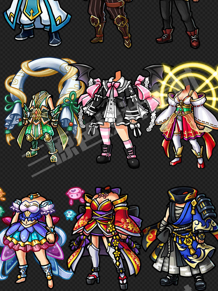 1000多枚日韩Q版手游 道具 套装 成套 武器 超大装备物品 图标