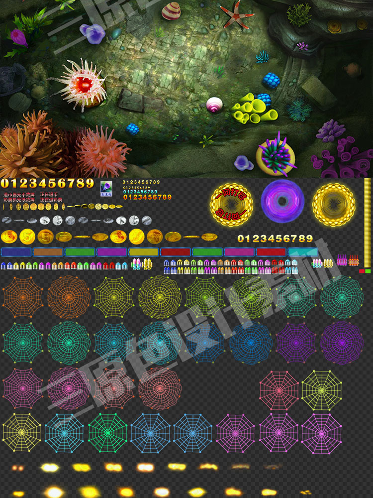 捕鱼手游素材 街机千炮捕鱼达人全套资源 游戏美术鱼炮场景 图标 捕鱼手游素材 街机千炮捕鱼达人全套资源 游戏美术鱼炮场景 图标