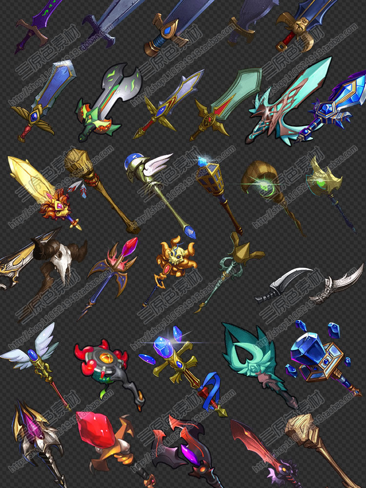 Q版 欧式 游戏 手游 装备 物品 武器 道具 图标 ICON 素材资源 Q版 欧式 游戏 手游 装备 物品 武器 道具 图标 ICON 素材资源