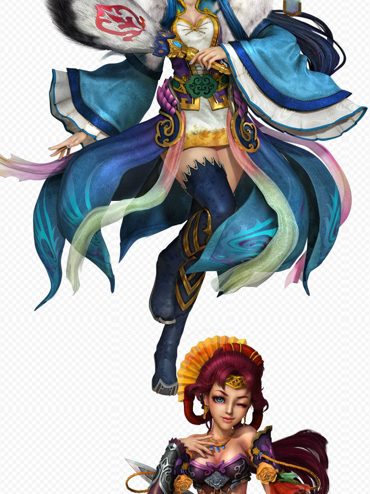 战三国 Q版三国人物 卡通角色 原画素材 UI图标 PSD源文件