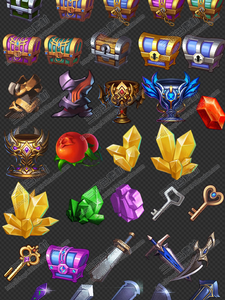 Q版 欧式 游戏 手游 装备 物品 武器 道具 图标 ICON 素材资源 Q版 欧式 游戏 手游 装备 物品 武器 道具 图标 ICON 素材资源