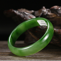 Lush atmosphere bracelet Russian spinach green jasper Runyu edge Hetian Jade Joker 30g50mm