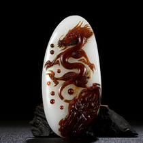 Have become attached to the Xinjiang Hetian jade seed material shi er sheng xiao long amber pendant pendant xiang shi Dragon in the day