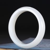Natural Xinjiang Hetian White Jade mutton bracelet bracelet bracelet bracelet finger ring necklace handle seed material