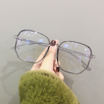 Myopia glasses female frame anti-blue radiation anti-radiation retro plain color Net red can be equipped with myopia finished products have a degree of tide