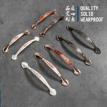 European wardrobe door handle modern simple drawer cabinet handle imitation red ancient pastoral cabinet door handle