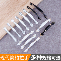 Cabinet drawer handle American Roman black wardrobe door handle modern simple European hardware single hole handle