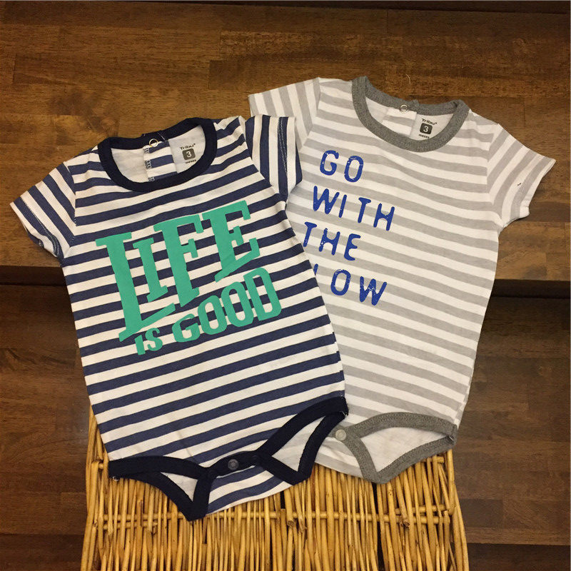 Foreign trade original single baby jumpsuit pure cotton newborn coat short baby triangle bag fart dress climbing suit Summer new