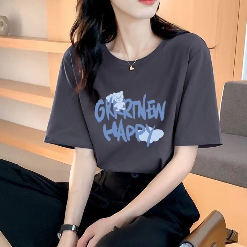 Short-Sleeved T-Shirt Women's Summer Top Guangdong Dongguan Humen Puning Guangzhou Baima Shahe Half-Sleeved Pure Cotton Short-Sleeved T-Shirt Women's Summer Top Guangdong Dongguan Humen Puning Guangzhou Baima Shahe Half-Sleeved Pure Cotton