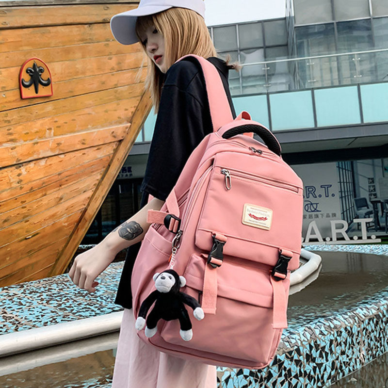 Large-capacity secondary school students junior high school girls' Han version 3 to 6 5 grade cute double shoulder bag Campus Inwind