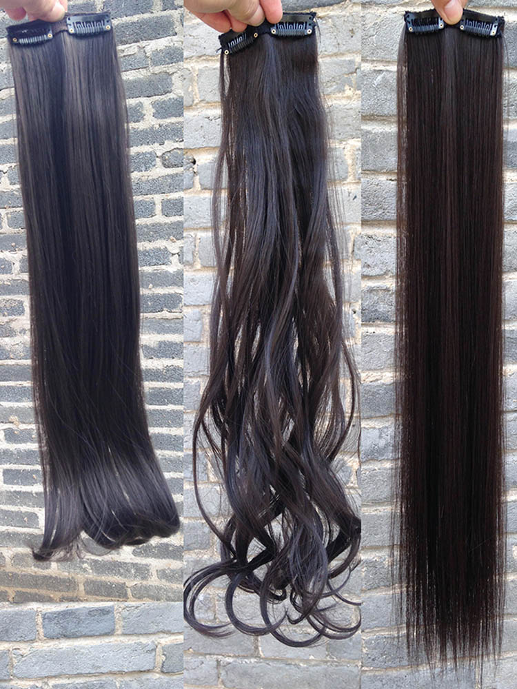 Hair piece Incognito One-piece wig piece Female long curly hair piece Big wave small piece Ancient style long hair invisible hair piece