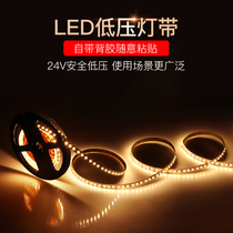 LED light strip 12v light low voltage super bright patch decorative self-adhesive 24V waterproof staircase wine cabinet wardrobe slot light