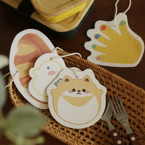 Environmentally friendly wood pulp cotton washwipe bowl rag not stained with oil kitchen living-room cleaning sponge wipe away the flop