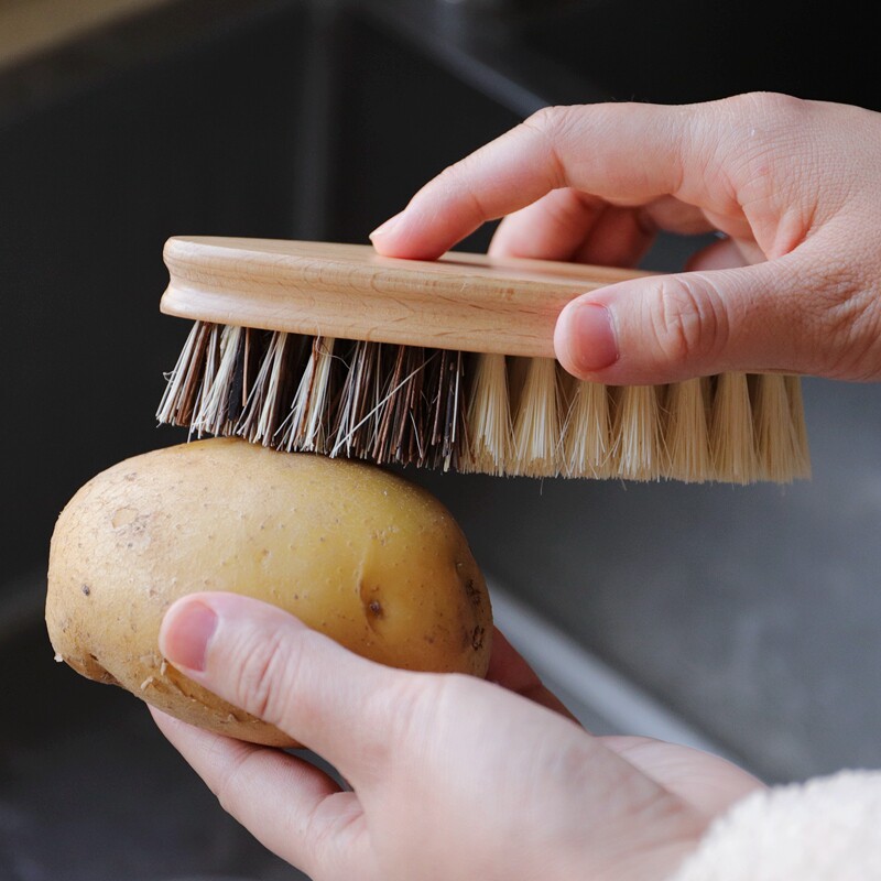 Home Natural Sisal Soft and soft hair fruits and vegetables Cleaning the beech wood Kitchen Fruits Yam Peeled Clay Soil Cleaning
