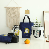 New Tide Pure Cotton Bustin Foil Insulated Cold Portable Lunch Bag Hand Lunchbag Mommy Environmentally Friendly Containing Backpack