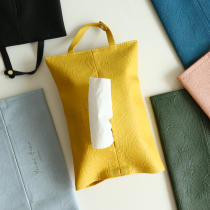 Waterproof on-board removable leather pull-out paper towels Creative Nordic Wind Kraft Paper Tattoed Home Living Room Paper Towel Box