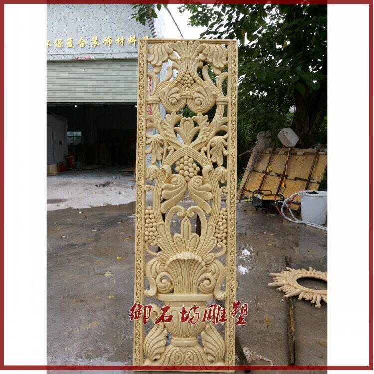 Sandstone relief TV Background murals sculpture glass steel romantic column spray pool decoration hanging piece iron hollow