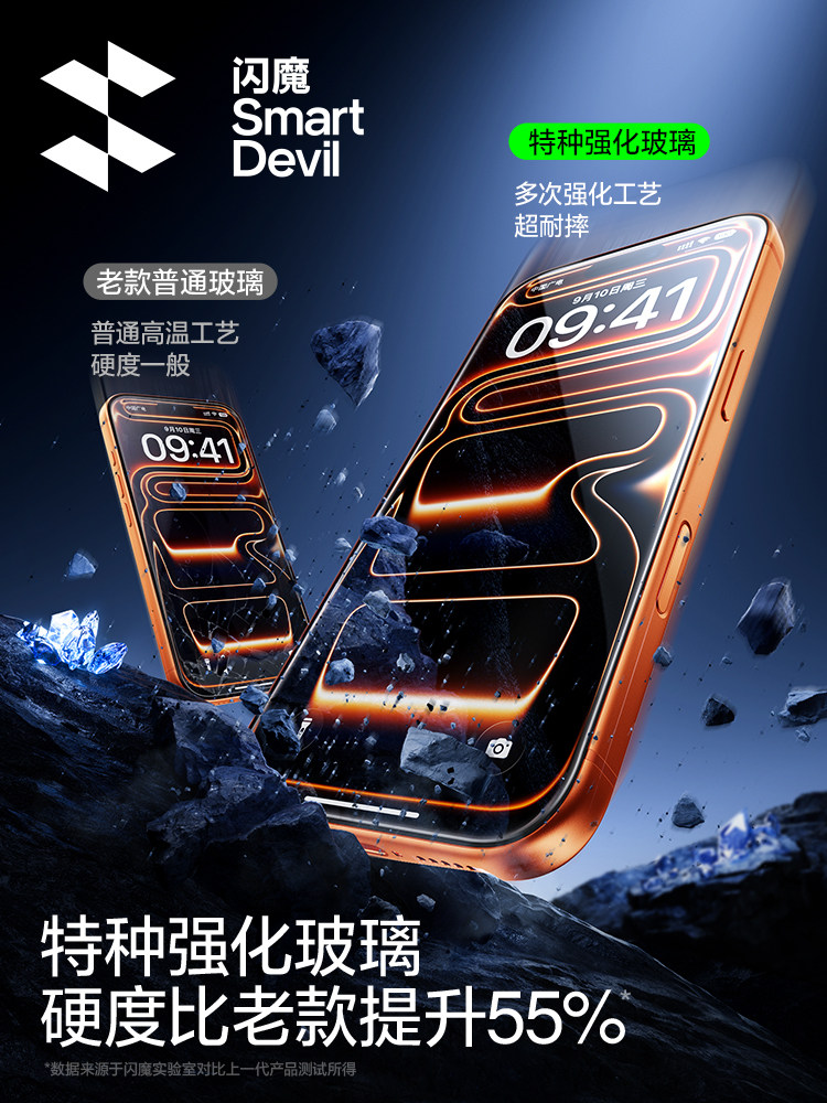 Flash Magic Is Suitable for iPhone 13 Tempered Glass Screen Protectors for 15/17 Pro Max, Anti-Drop iPhone 16 Pro, Apple 14 Pro Max Full Screen, Xs/Xr Phone, 16 Plus Protection, 11 Screen, 12m Film, Air