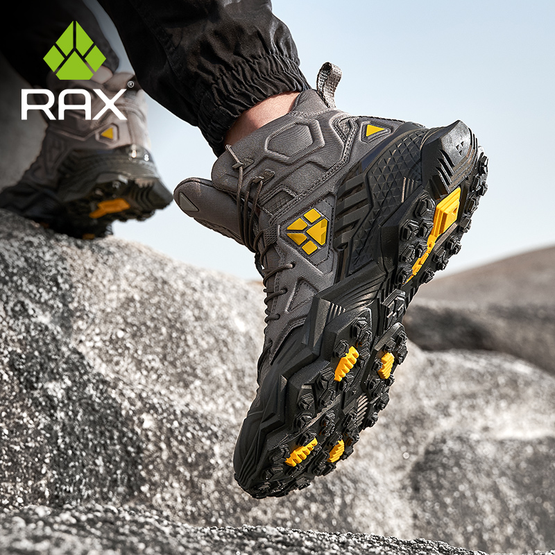 rax hiking shoes men's wear-resistant non-slip desert shoes mountain climbing shoes medium and high tube outdoor men's shoes hiking boots hiking shoes