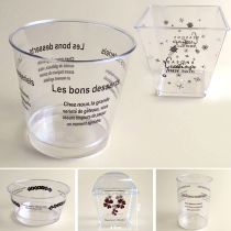 Wooden bran cup Tiramisu pudding cup Mousse cup Disposable jelly ice cream cup Plastic cake cup 100