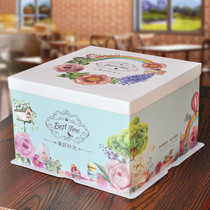 Square birthday cake box Custom carton eight inch 6 8 inch 10 12 14 16 inch baking cake box