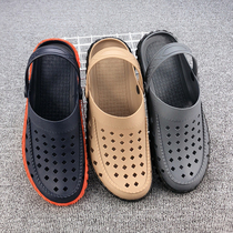 Imported Vietnam Winty-lump head sandals men two use shoes rubber anti-slip waterproof hole shoes couples sandals sandals