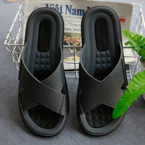 Soft sole imported Vietnam rubber slippers male outdoor leisure sports wear resistant and anti-slip slippers beach shoes