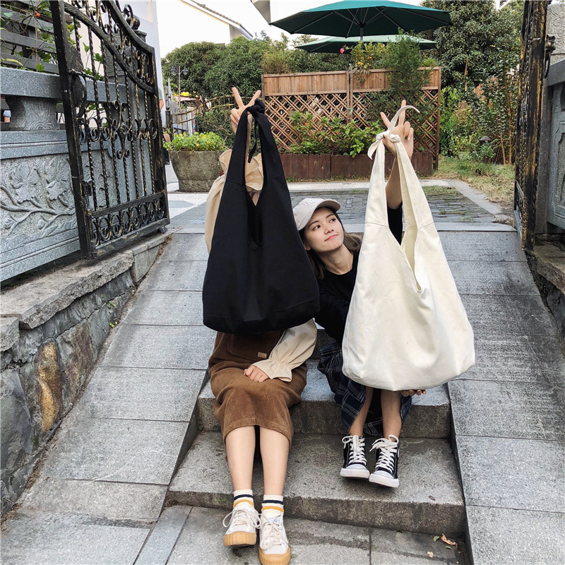 ins Lazy Style Canvas Bag, Japanese Style, Retro, Simple, Korean Style, Unique Wide Strap, Single Shoulder, Crossbody Large Bag ins Lazy Style Canvas Bag, Japanese Style, Retro, Simple, Korean Style, Unique Wide Strap, Single Shoulder, Crossbody Large Bag