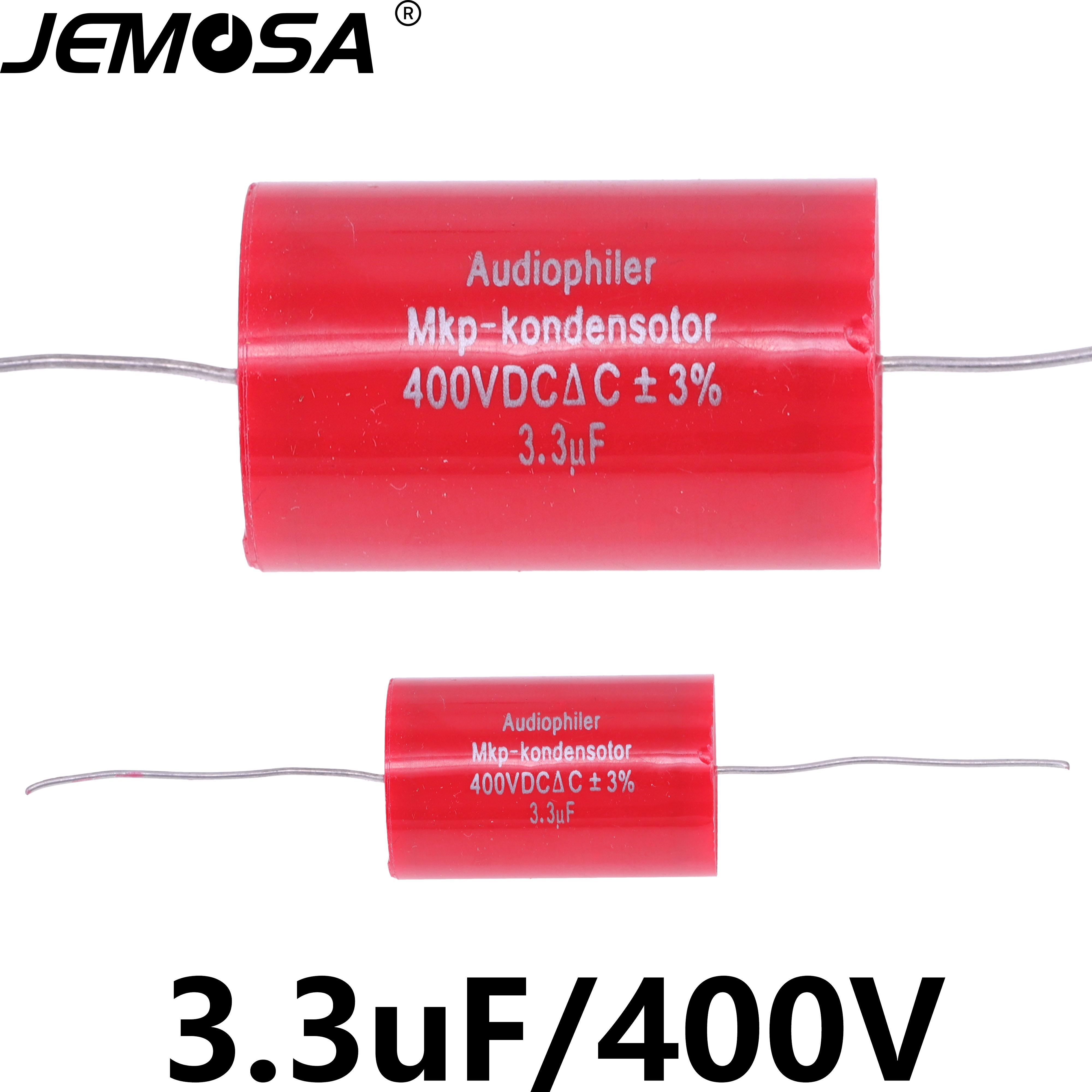 MKP audio capacitive fever coupled axial mise-less capacitive sound liner machine divider 400V 3 3UF