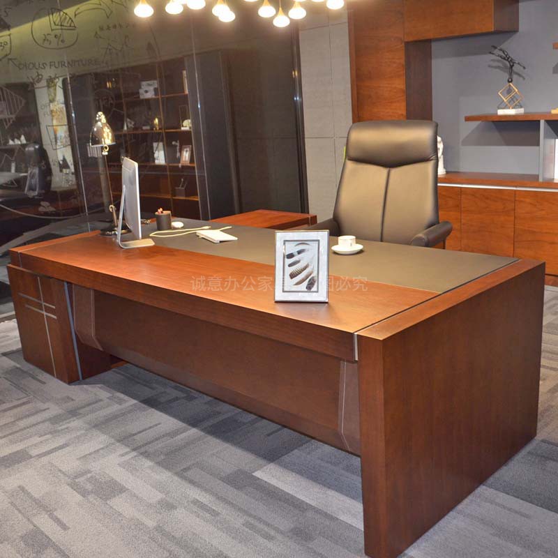 Minimalist modern office furniture owner table atmosphere general manager desk chair combination big bandae president desk