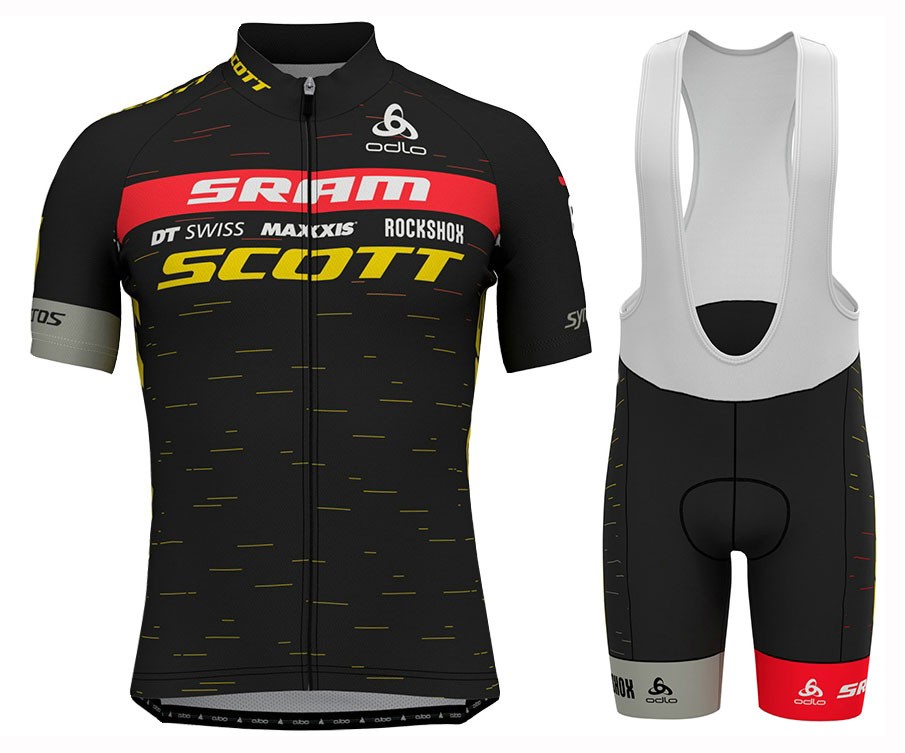 2021 Scott Road Bike Summer Cycling Suit Bib Shorts Set Bicycle Mountain Bike Men's and Women's Short Sleeves