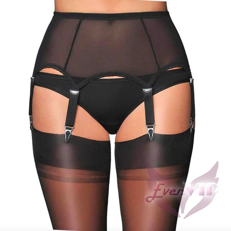 Even VIP Europe and America foreign trade original sex high waist dress hanging sock with sexy underwear accessories 2 sets