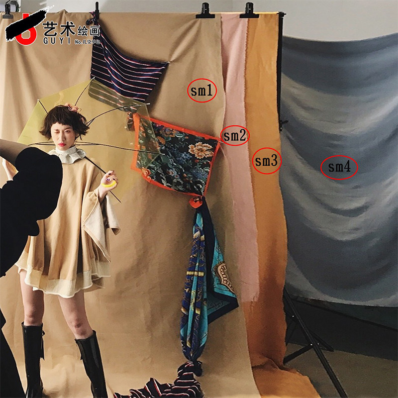 New Pure Handcrafted Zdyeing Photos of Monochrome Wedding WEDDING RETRO MINIMALIST PHOTOGRAPHIC HEMP COTTON BACKGROUND CLOTH GREY DECORATIONS