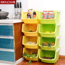 beryl thickened high storage rack kitchen storage rack fruit and vegetables kitchen rack storage basket single