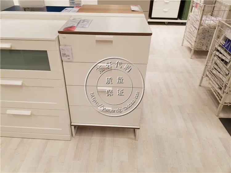 IKEA nhà mua Te Lisuo tủ 4 ngăn kéo tủ ngăn kéo - Buồng tủ đầu giường nhựa