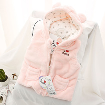New baby clothes autumn and winter baby waistcoat boy girl pure cotton slim cotton vest kan shoulder outside wearing jacket