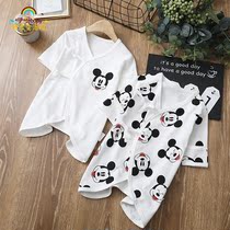 Korean version of the baby one-piece autumn and winter pure cotton bottoming romper climbing clothes newborn clothes newborn baby butterfly clothes
