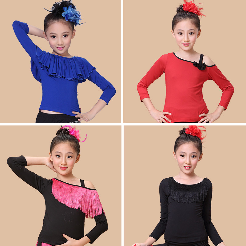 New spring and summer dance long-sleeved tops Latin dance skirts practice clothes girls Chinese dance costumes performance suits