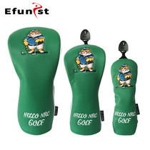 Golf Wood Club Cover Driver Cartoon Green Tiger Fairway Wood PU Waterproof Fabric Chicken Leg Ball Cap Cover