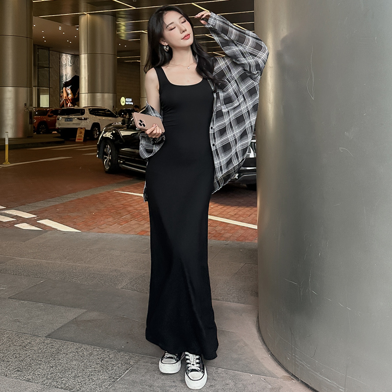 Modal Dress for Women, Slim-Fit Camisole Dress, 2026 Summer New Style, Square-Neck Tank Dress, Slimming and Elegant Long Dress Modal Dress for Women, Slim-Fit Camisole Dress, 2026 Summer New Style, Square-Neck Tank Dress, Slimming and Elegant Long Dress