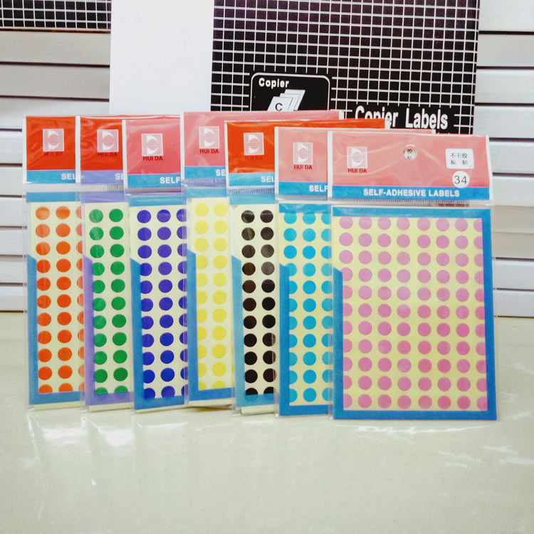 Whitda Adhesive Labels 8mm Round points Self-adhesive label Paper Round point Stickers Round Point Sticker