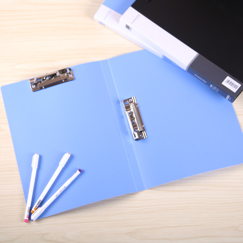 The right-hand powerful folder A4 double powerful clip data clip finishing containing clip double clip folder