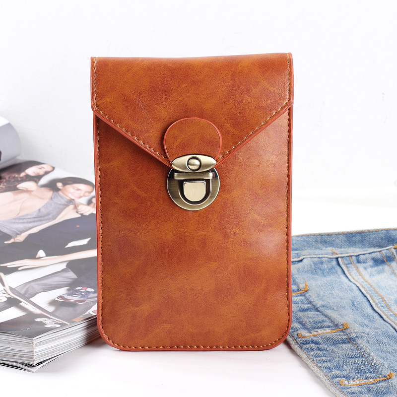 2018 mới 5-6 inch thời trang giản dị túi điện thoại di động người đàn ông mặc túi vành đai dọc đoạn vai đeo thực sự bắn túi túi đựng điện thoại nam