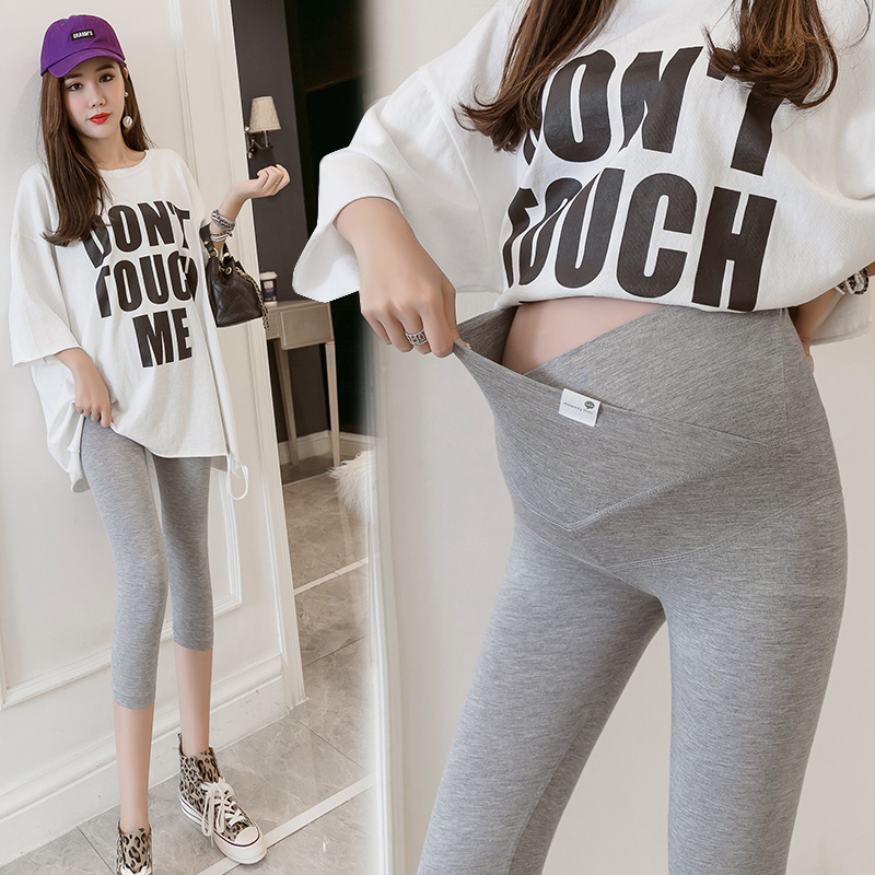 Pregnant Woman Pants Summer Double Child Care 7 Pants Fashion outside wearing a slim Modell Inner Lap Pants Summer Thin