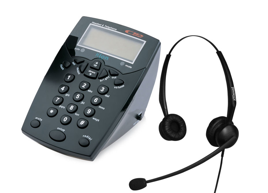 North En VF560 traffic box to electric display wired phone dual-ear telephone traffic sitting customer service headphone McCall