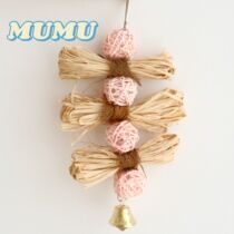 Parrot Toy Supplies Tiger Leather Peony Cage Nibble Grinding Mouth Vine Ball Hanging Accessories Hang Accessories String Venting Toys 2