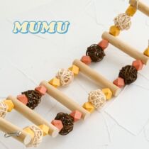 Parrot toy hanging bridge climbing ladder log cloud terra vines nibbling with toy Xuanfeng peony grinding mouth bird cage decoration