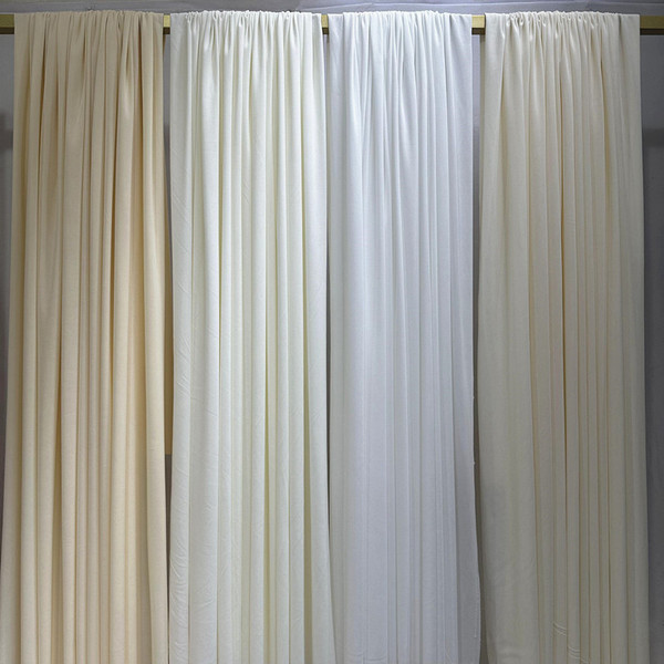 Wedding Purdah Korean Style Cream Style Milk Silk Wedding Stage Curtain Wedding Background Cloth Decoration Wedding Ceiling Cloth